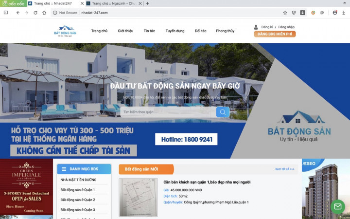 Nhà Đất 247 Dự án web Nhà đất 247 do Nga Linh tư vấn và thiết kế
